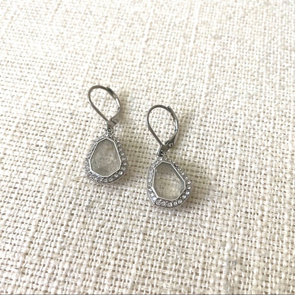 SILVER FASHION CRYSTALLIZED EARRINGS